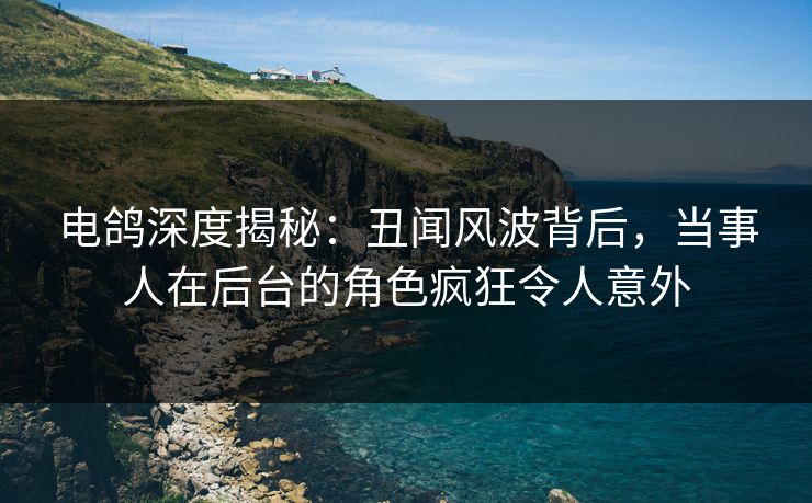 电鸽深度揭秘：丑闻风波背后，当事人在后台的角色疯狂令人意外